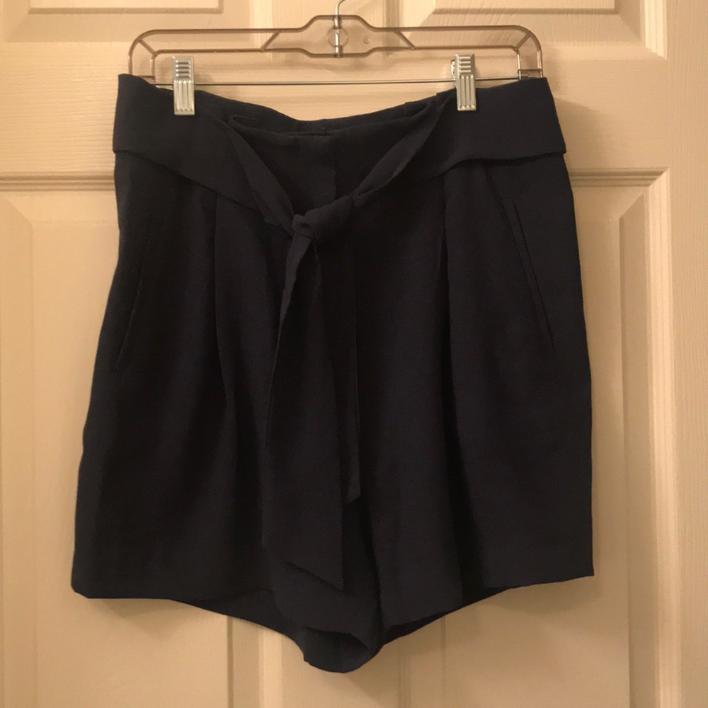 H&M Pleated Dress Shorts with Zipper/Tie Front